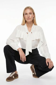 Tiffosi Bow and ruffle blouse
