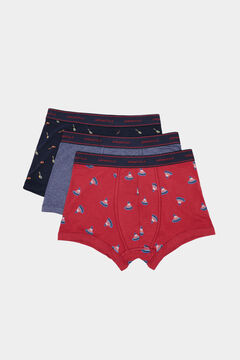 Springfield 3-pack of printed cotton boxers  blue