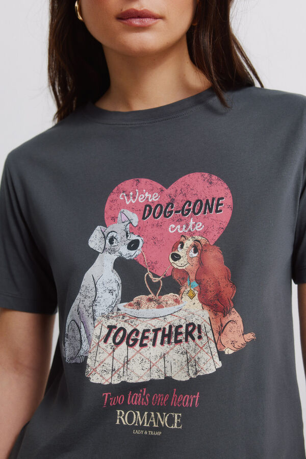 Springfield Printed short sleeve T-shirt grey