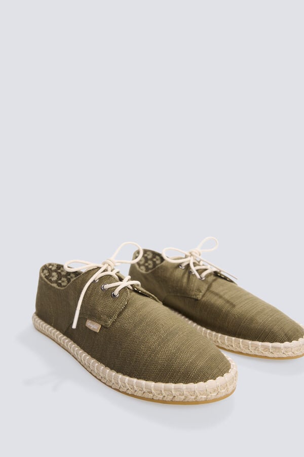 Springfield Rustic lace-up espadrille green
