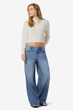 Noisy May camisola de gola alta alta canelado