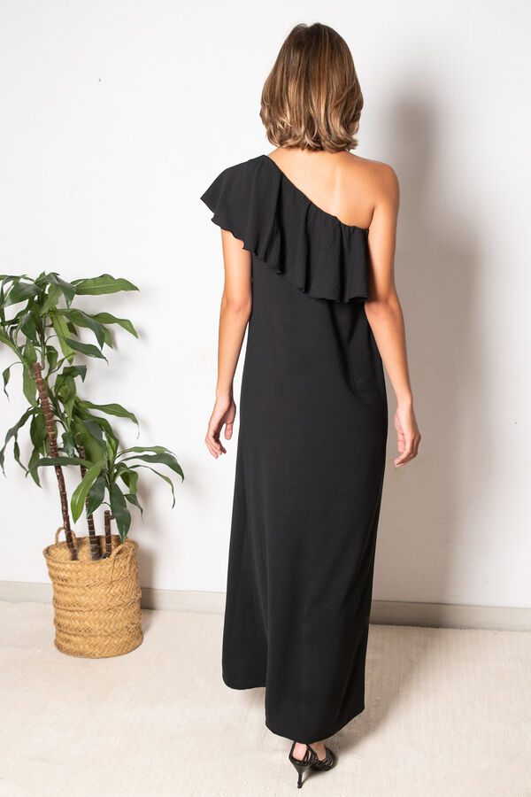 Cul Sac Long asymmetric dress black