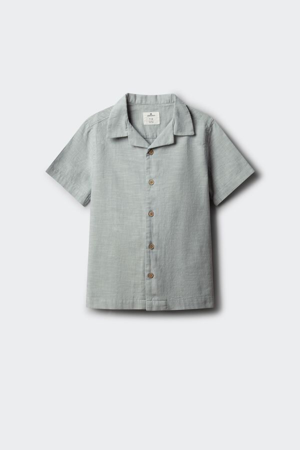 Springfield Kids Camisa de manga curta leve para menino azul