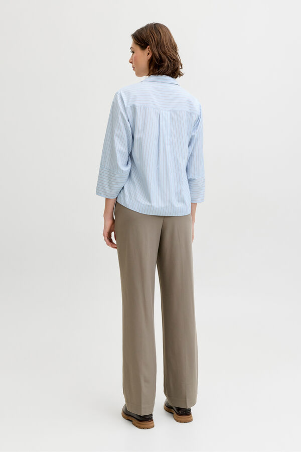 Jack & Jones Poplin long sleeve blouse blue