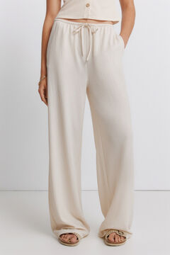 Springfield Wide leg structure long trousers