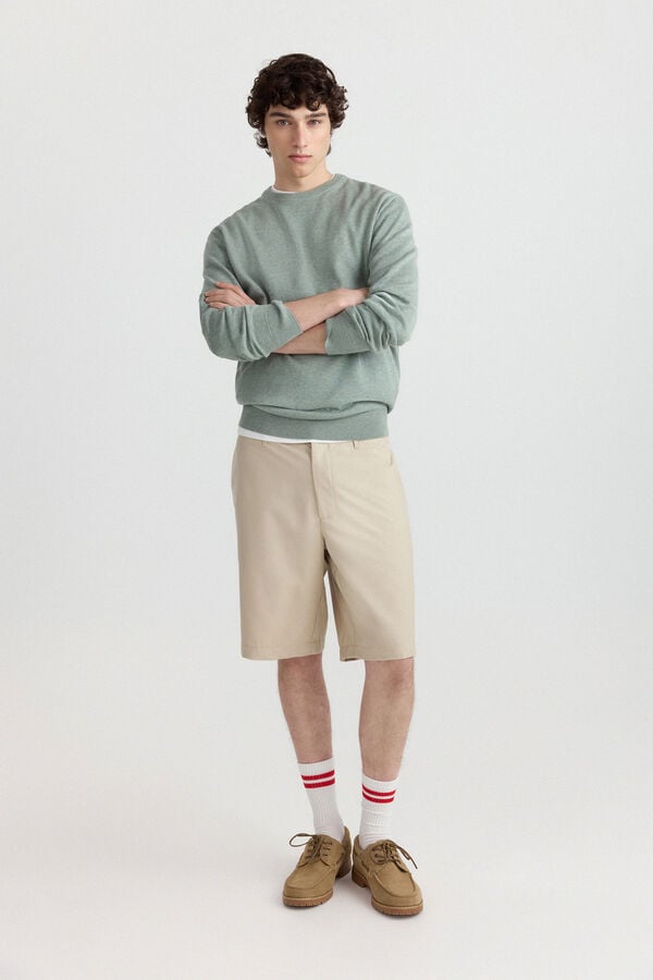 Springfield Basic round neck jumper green