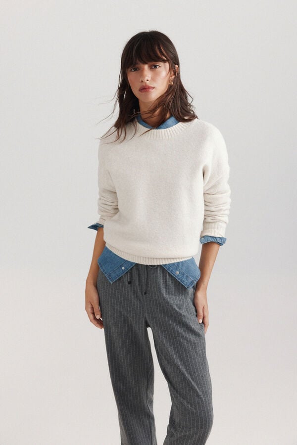 Springfield Basic knit jumper white
