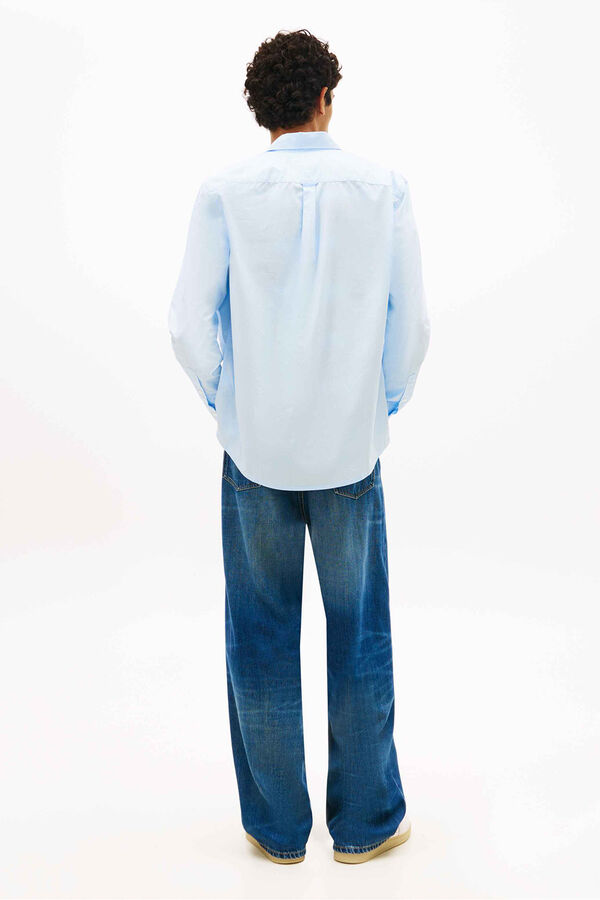 Tommy Jeans Regular fit poplin shirt blue