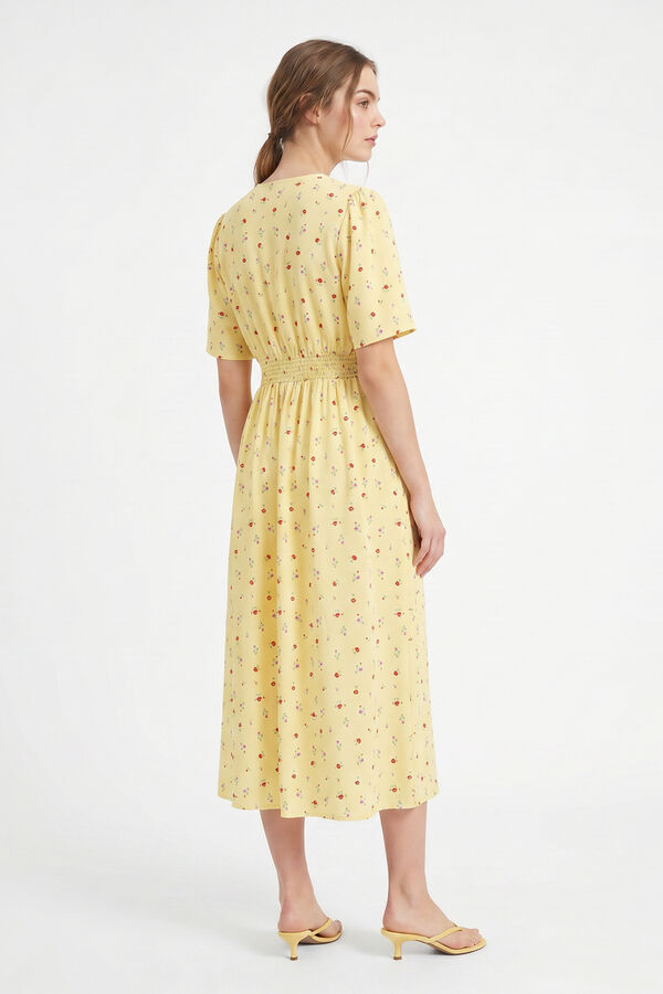 Pieces Printed short sleeve midi dress printed