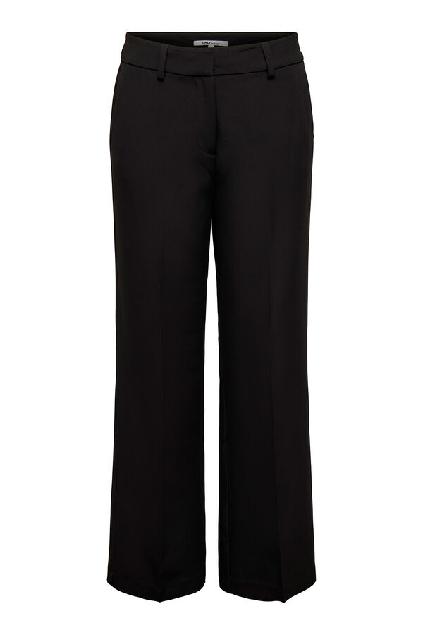 Springfield Pantalón recto de traje negro