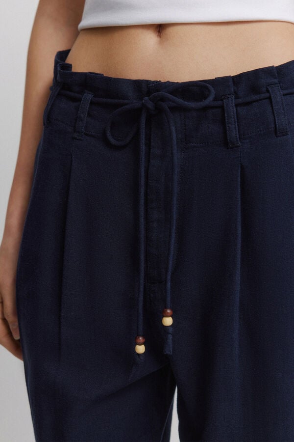 Springfield Linen trousers blue