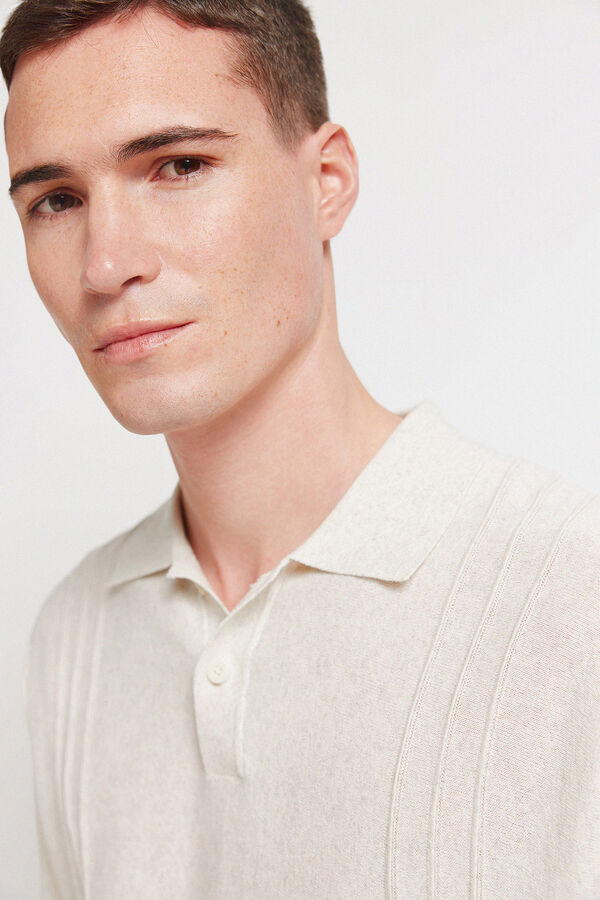 Springfield Link structure polo shirt grey