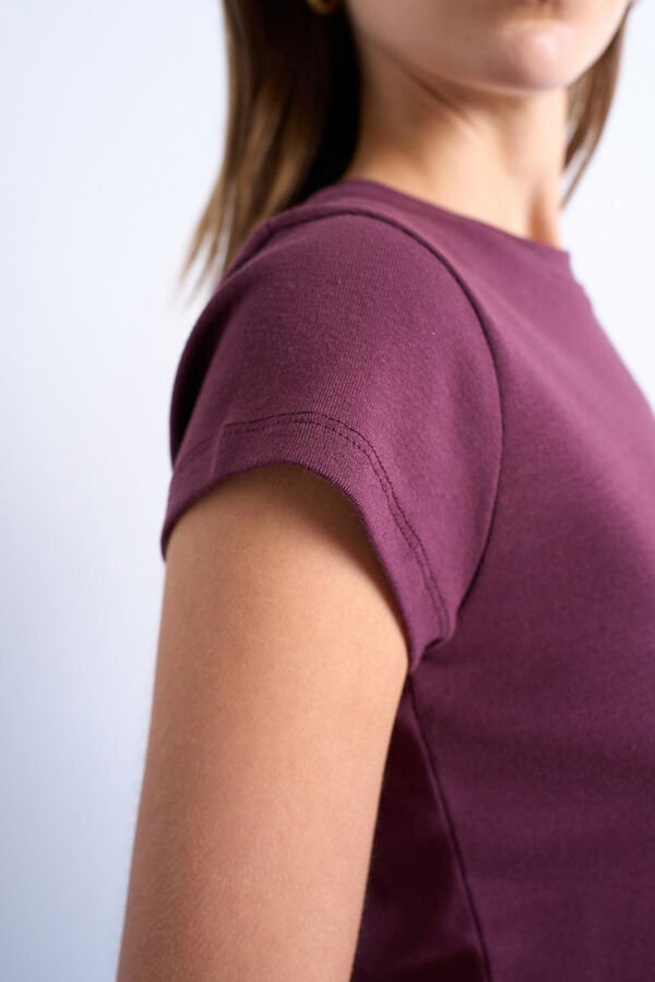 Topshop Basic short sleeve top pink