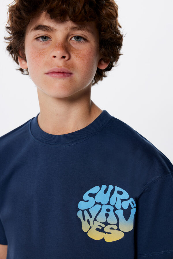 Springfield T-shirt dip dye menino marinho mistura