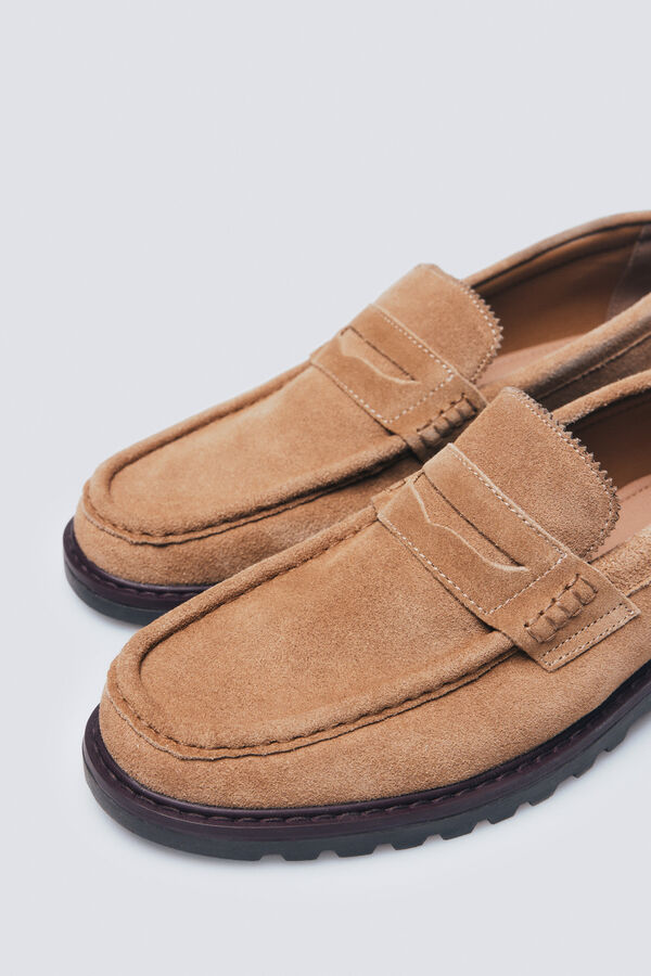 Springfield Casual leather loafer nude