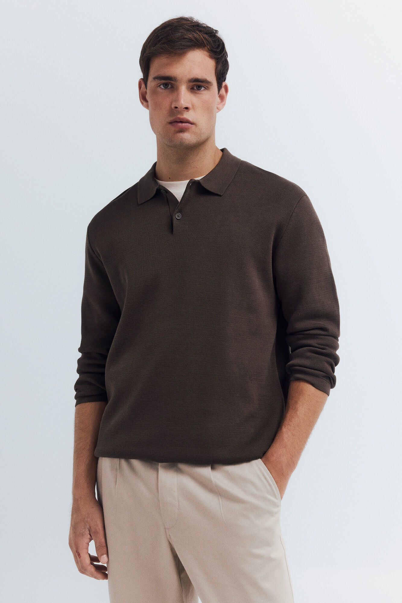 Springfield Polo shirt neck jumper with buttons