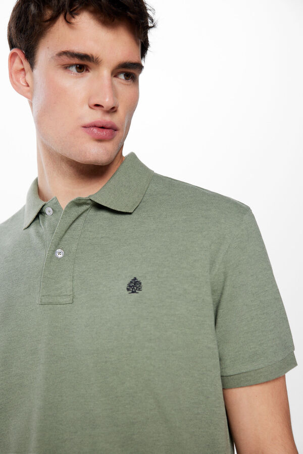 Springfield Polo majica od pikea s uzorkom zelena