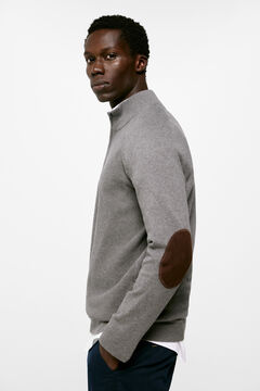 Springfield Textured elbow patches jumper grey