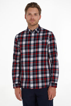 Springfield Tommy Jeans men's checked shirt.  royal red