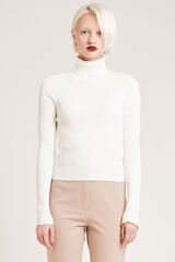 Springfield Ribbed roll-neck sweater blanc