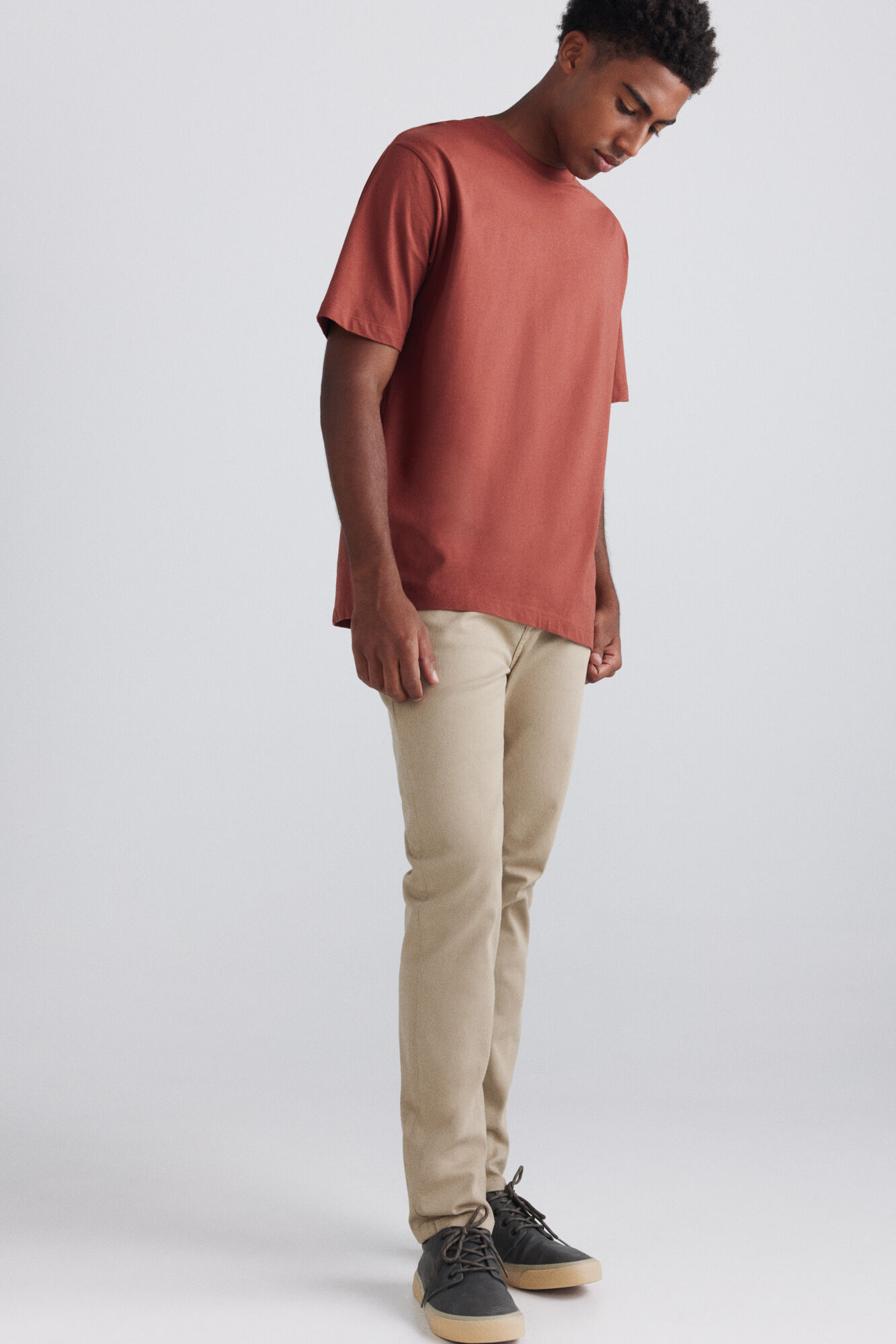 Springfield Washed slim fit 5-pocket trousers