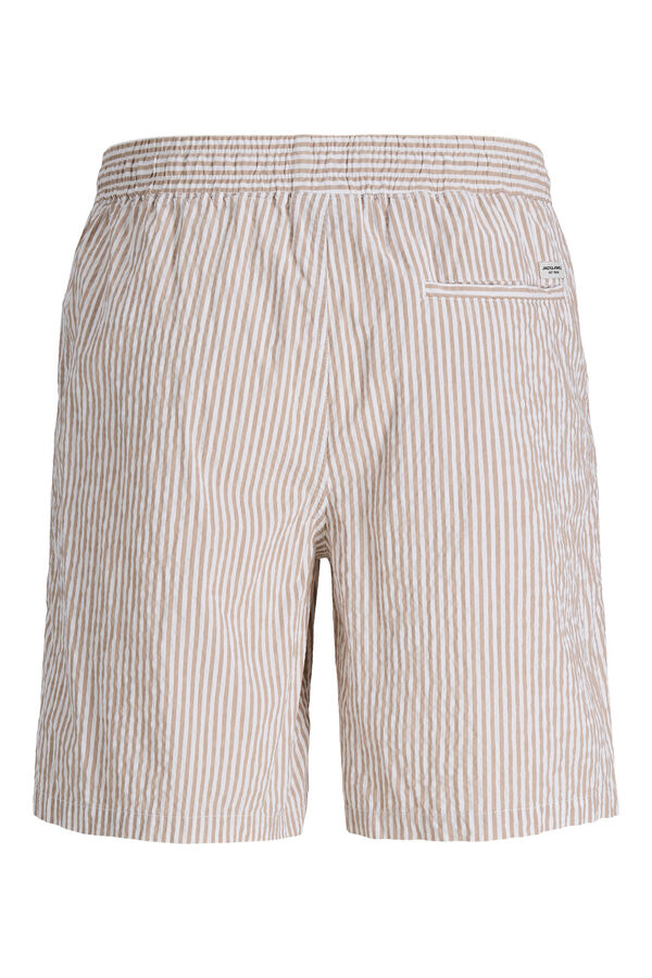 Jack & Jones Striped seersucker Bermuda shorts nude