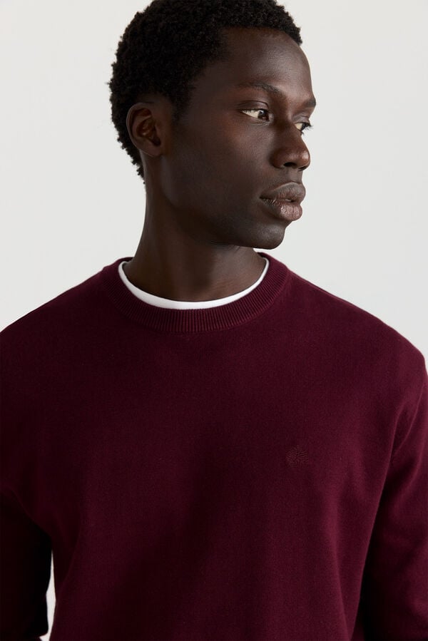Springfield Basic round neck jumper red