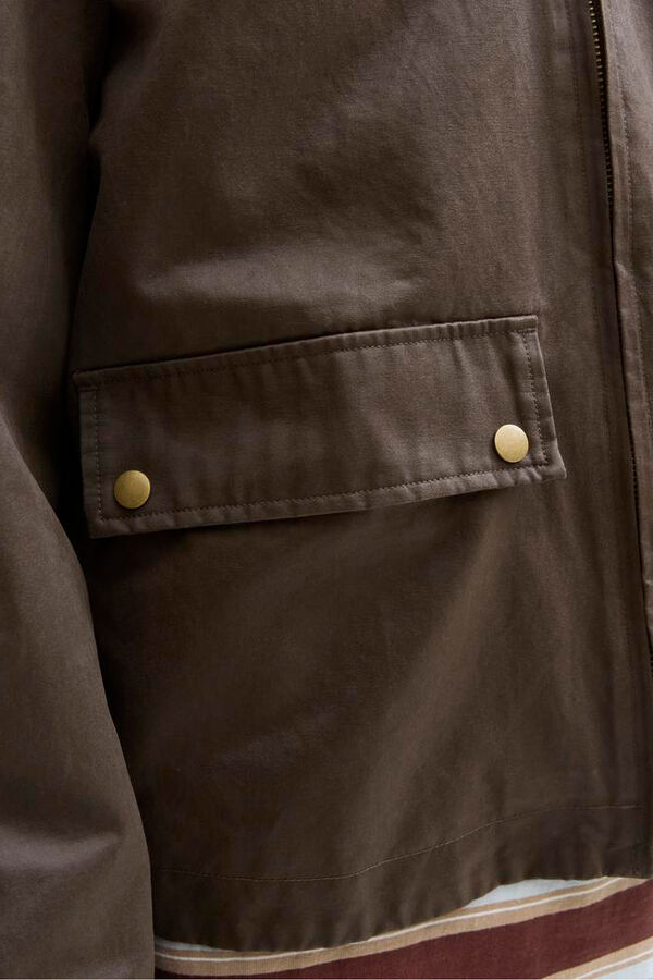 Jack & Jones Cazadora cuello pana marr&oacute;n