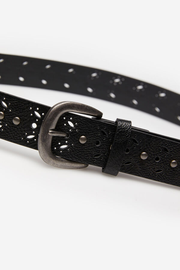 springfield Metal studs belt black