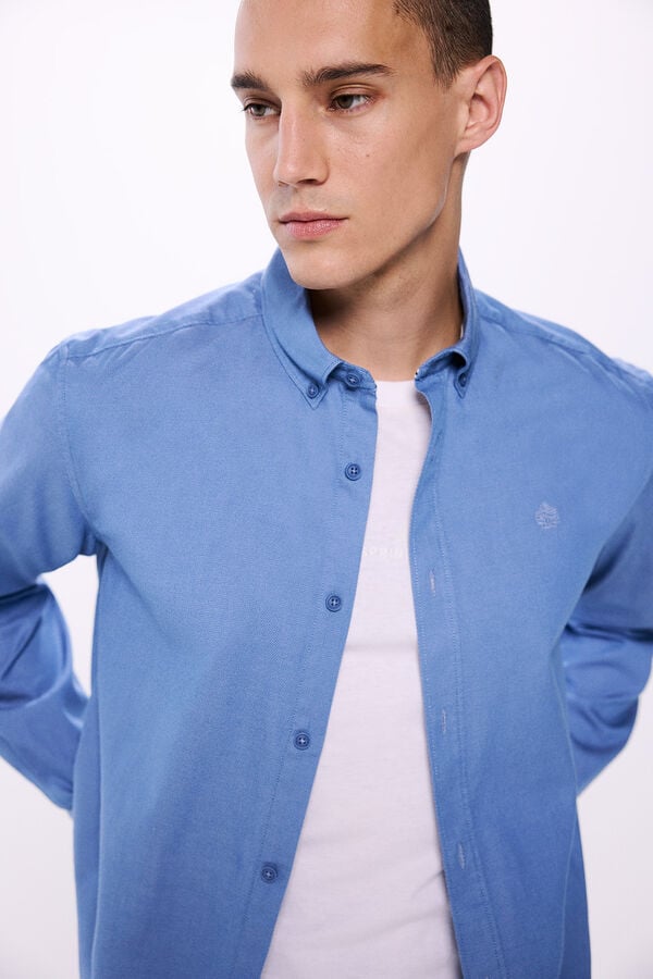 Springfield Chemise dobby bleu