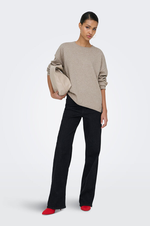 Only Round neck jumper marron