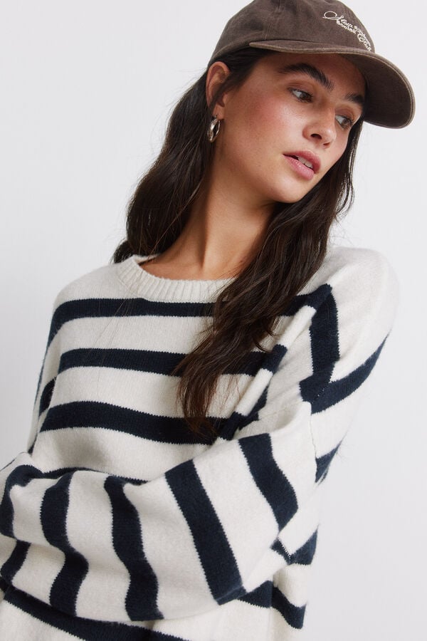 Springfield Dropped shoulder jumper brown