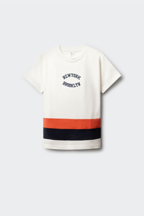 Springfield Kids Majica kratkih rukava New York za dečake Bež