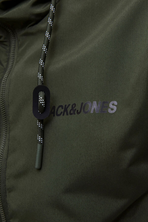 Jack & Jones bomber jacket with hood green