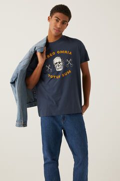 Springfield T-shirt caveira azulado