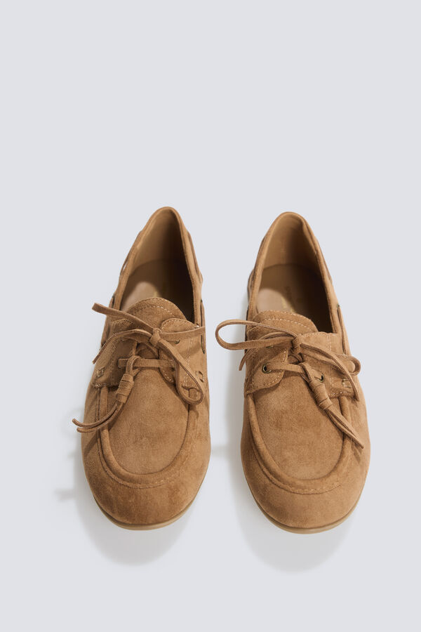 Springfield Mocassins effet daim nude