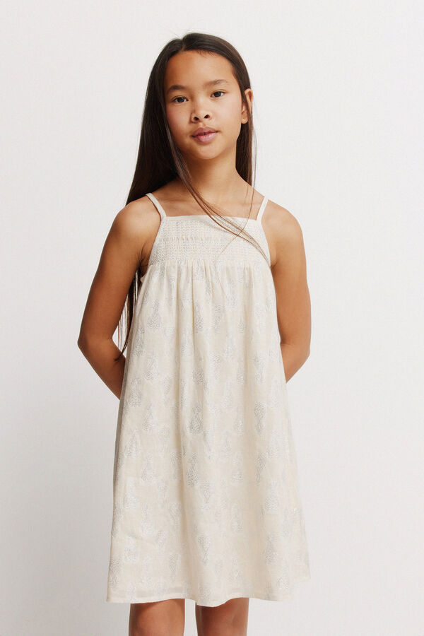 Springfield Kids Lurex girl's dress brown