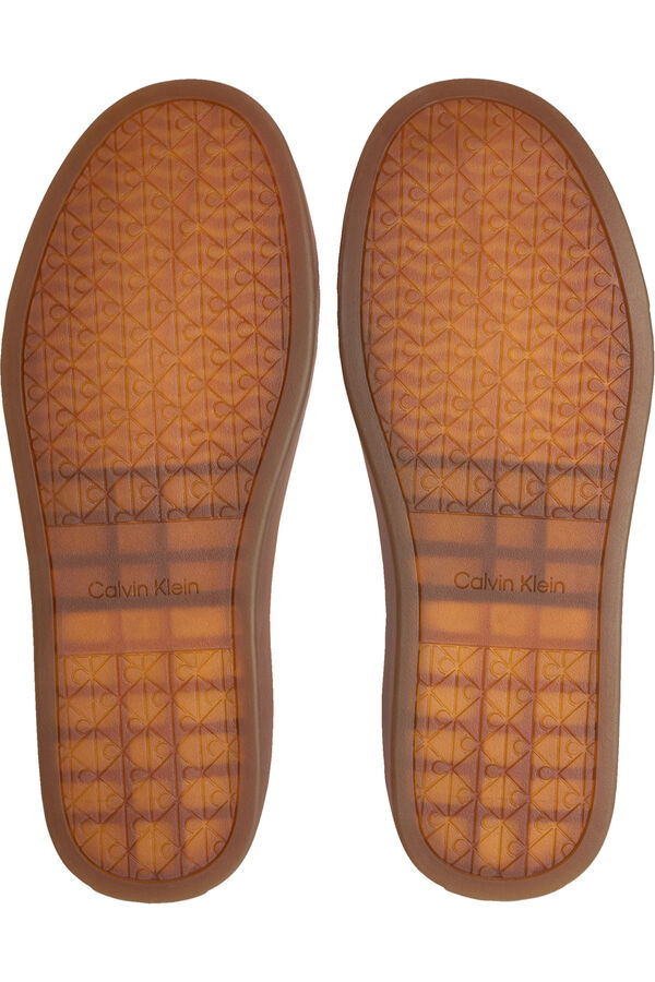 CK Jeans Zapatilla casco Calvin Klein de piel marfil