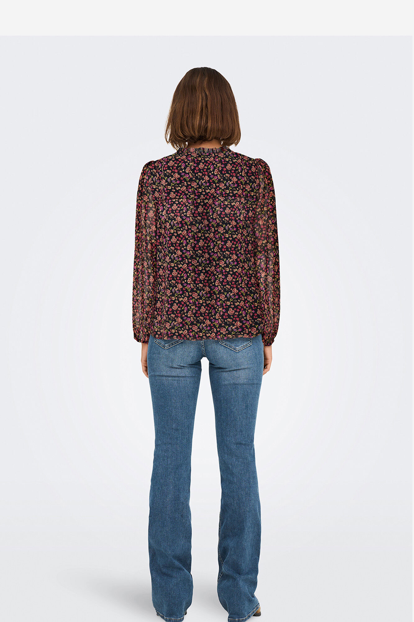 Only Blusa de gasa estampada