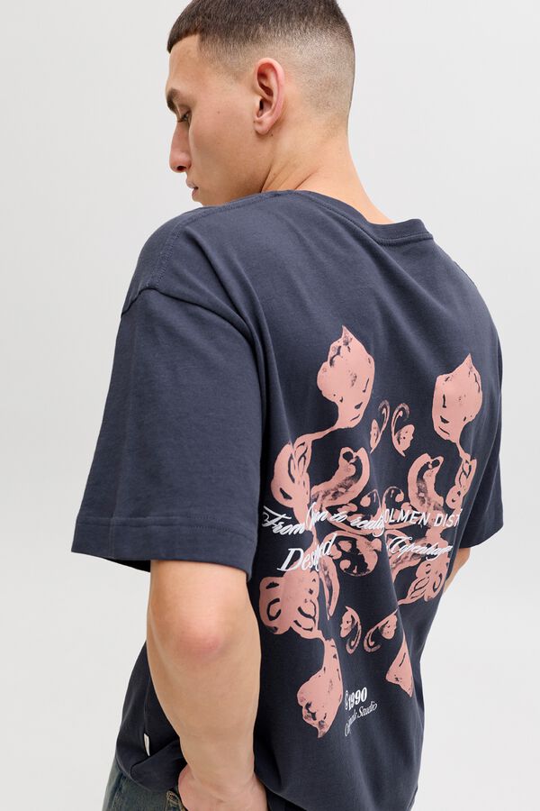Jack & Jones Camiseta loose algod&oacute;n gris
