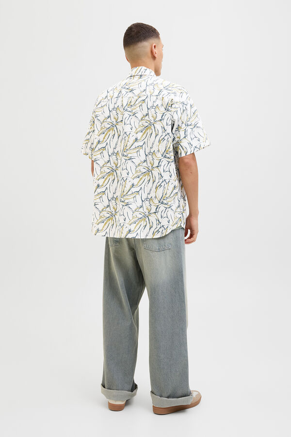 Jack & Jones Camisa manga corta oversized blanco