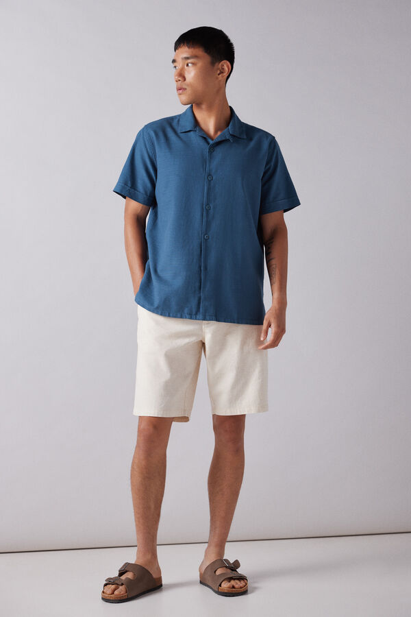 Springfield Rustic short-sleeved shirt blue