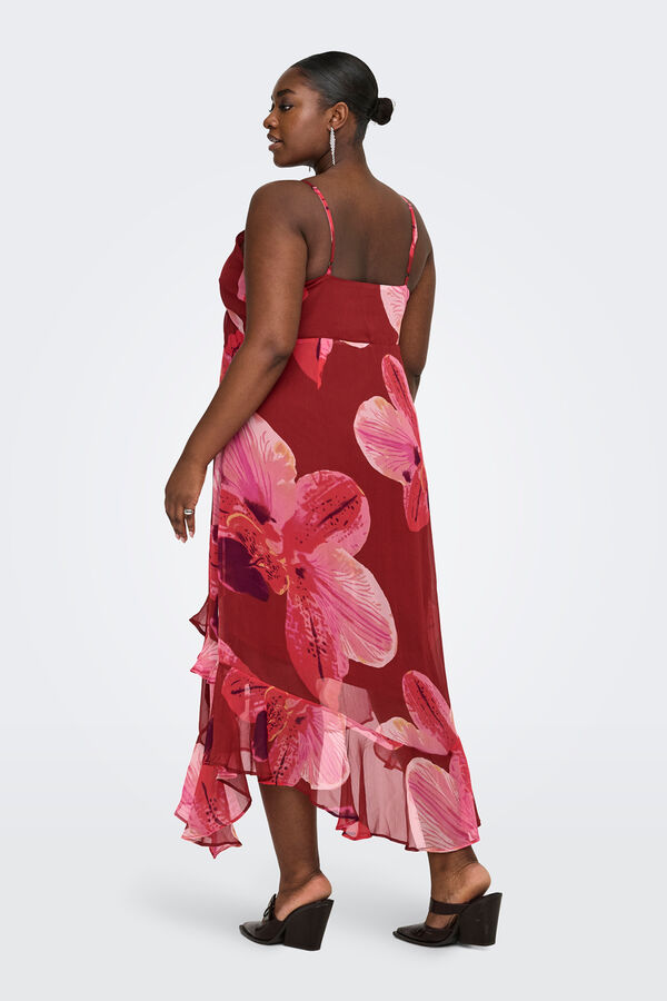 Only Carmakoma Plus size midi dress red