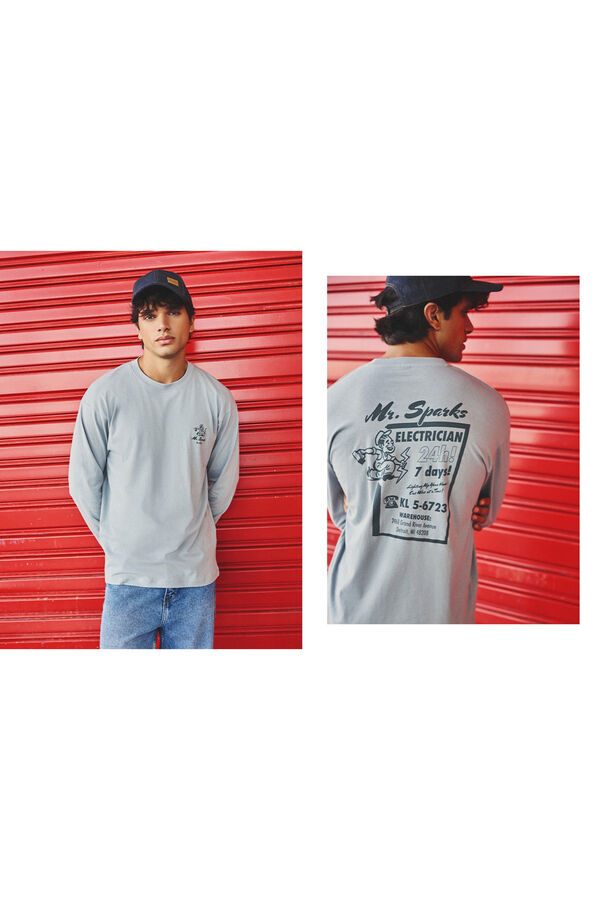 Inside Camiseta de manga larga azul