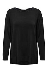 Springfield jersey-knit plain sweater black