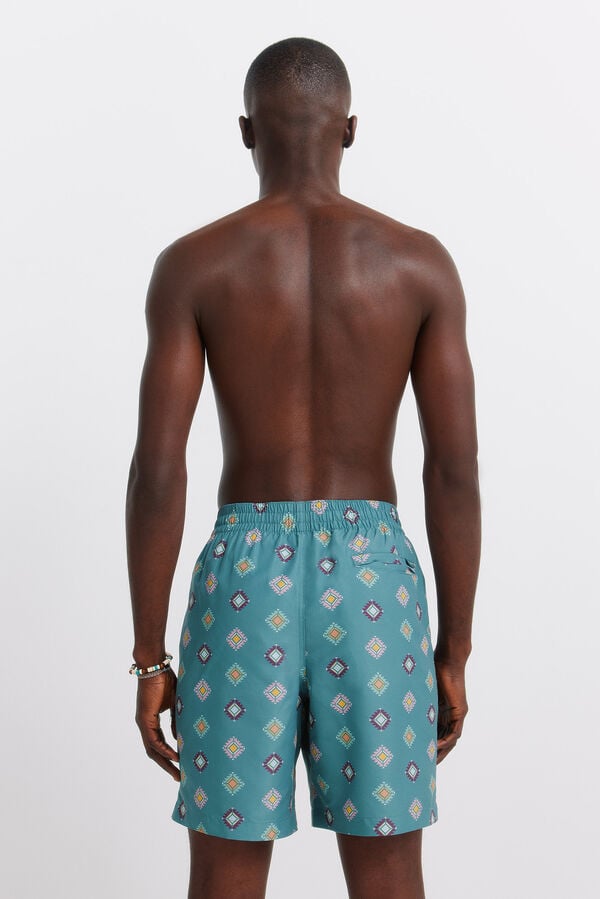 Springfield Ethnic print swimwear blue