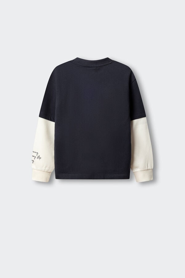Springfield Kids Sweatshirt de manga dupla para menino azul