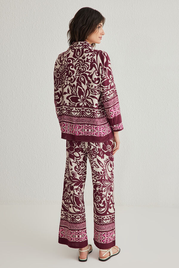 Trendyol Conjunto estampado fluido rosa