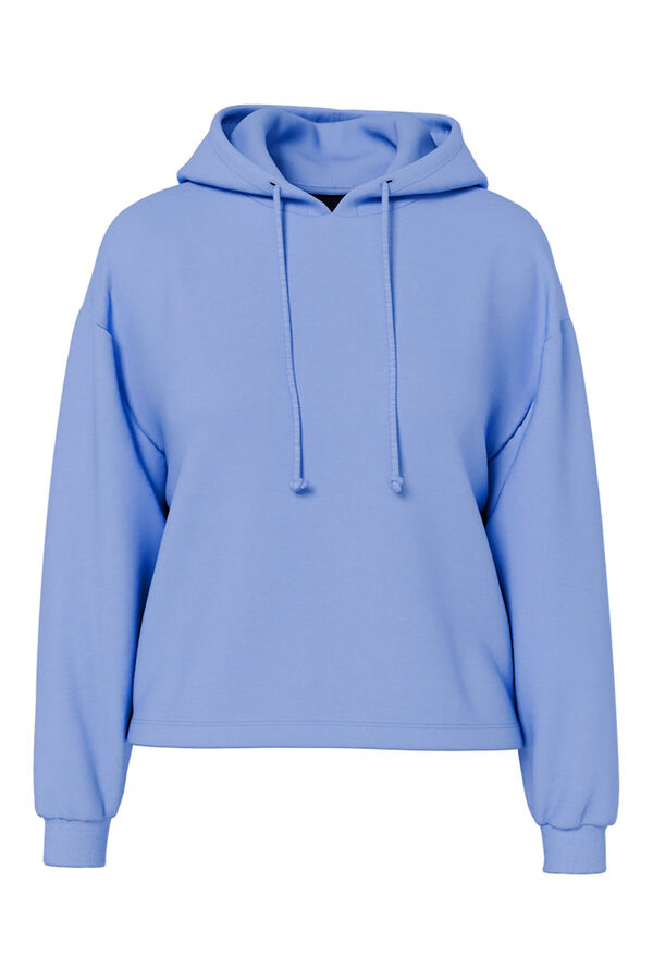 Pieces Basic hooded sweatshirt blue