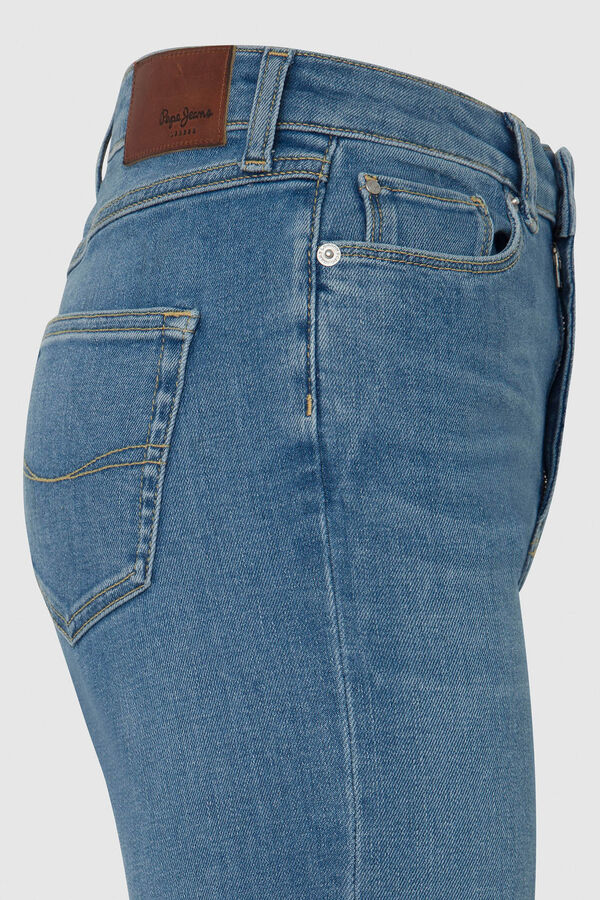 Springfield Medium/light wash denim high-rise jeans plava